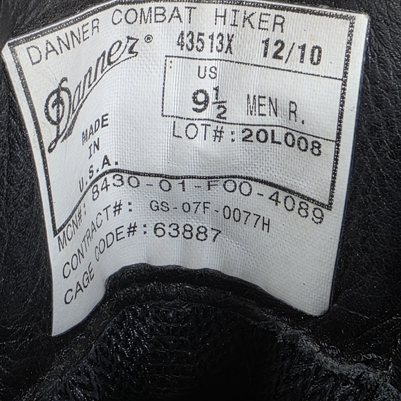 Danner Combat Hiker Mens Outdoor Hiking Boots Size 9.5 R Brown Black 43513X. - Picture 7 of 7